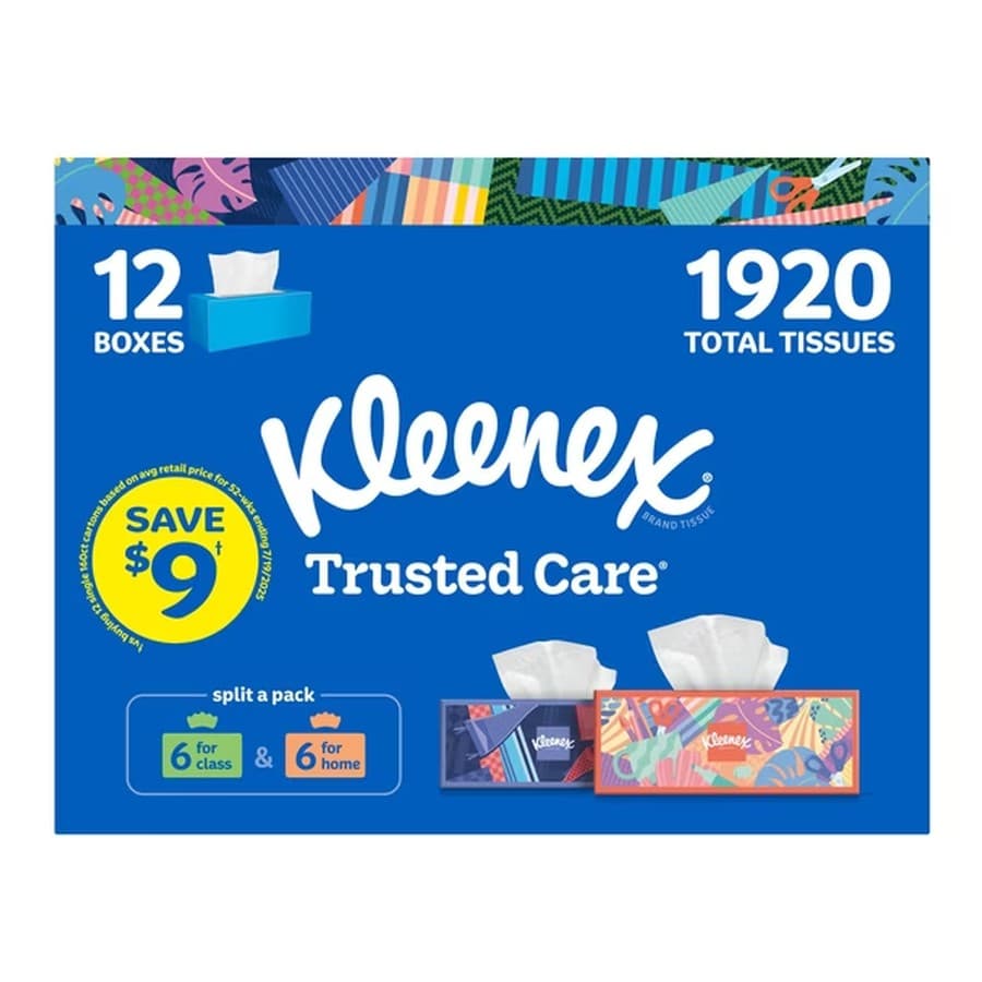 Kleenex Trusted Care Facial Tissues 12 boxes, 160 tissues/box Sam's Club sale