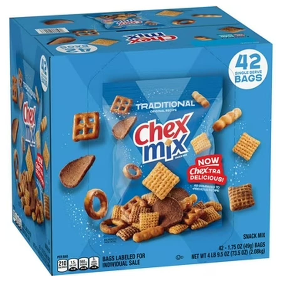 Chex Mix Traditional Savory Snack Mix, 1.75 oz., 42 pk. Sam's Club sale