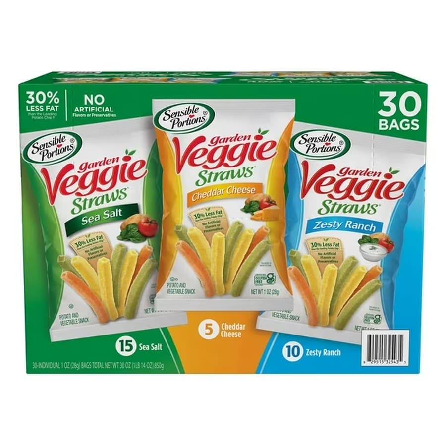 Sensible Portions Garden Veggie Straw, Variety Pack, 30 pk. Sam's Club sale