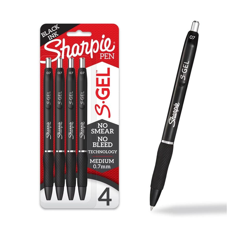 Sharpie 4pk S-Gel Pens 0.7mm Tip Black Ink Target sale