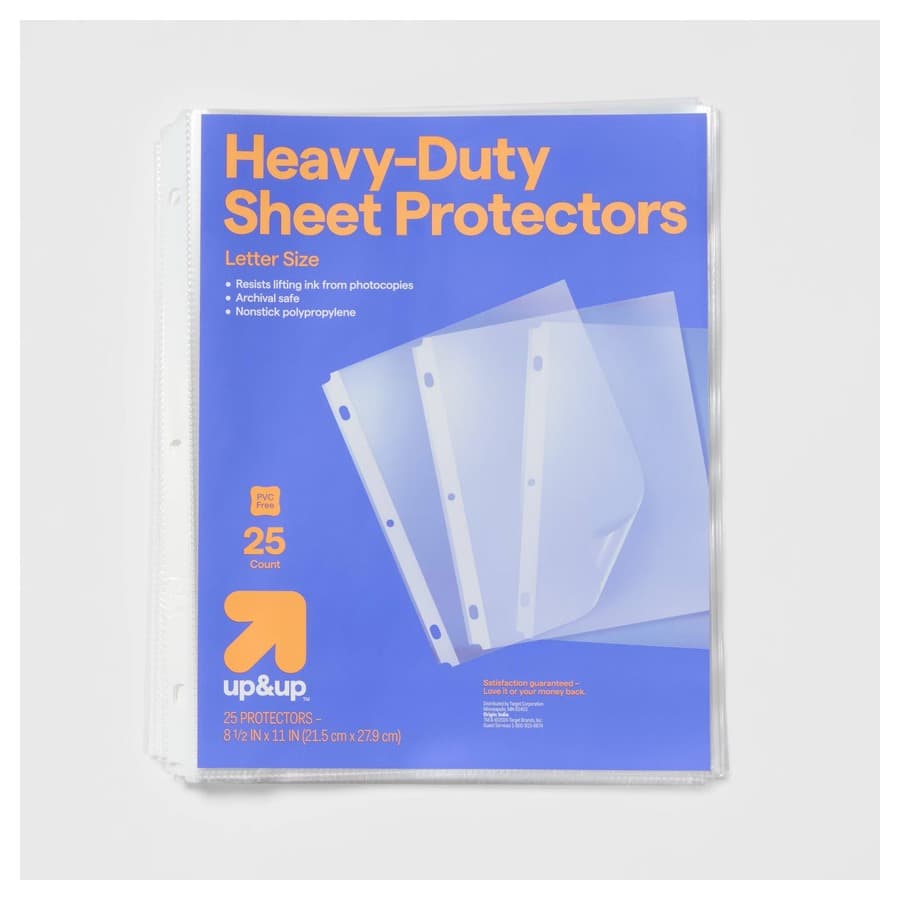Letter Sheet Protectors Clear - up&up™ Target sale