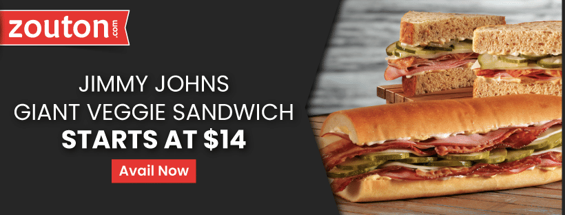 Jimmy John Plain Sub Sandwich at $4.50